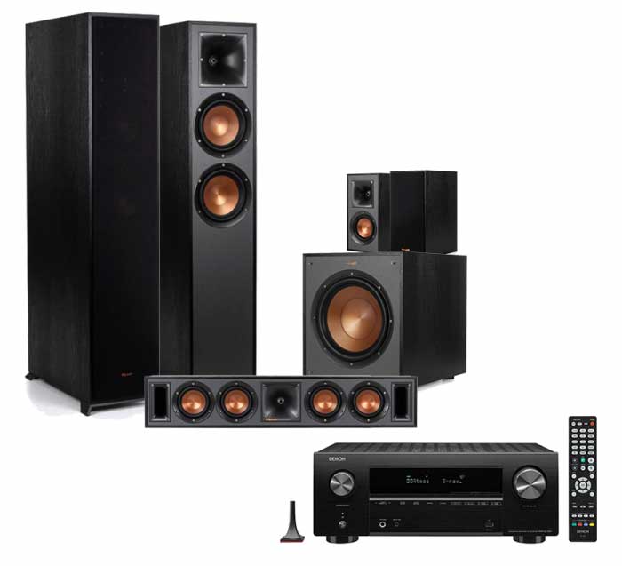 Klipsch 5.1.2 Home Cinema System Set with Denon AVR-X2700H Klipsch 5.1.2 Home Cinema System Set with Denon AVR-X2700H