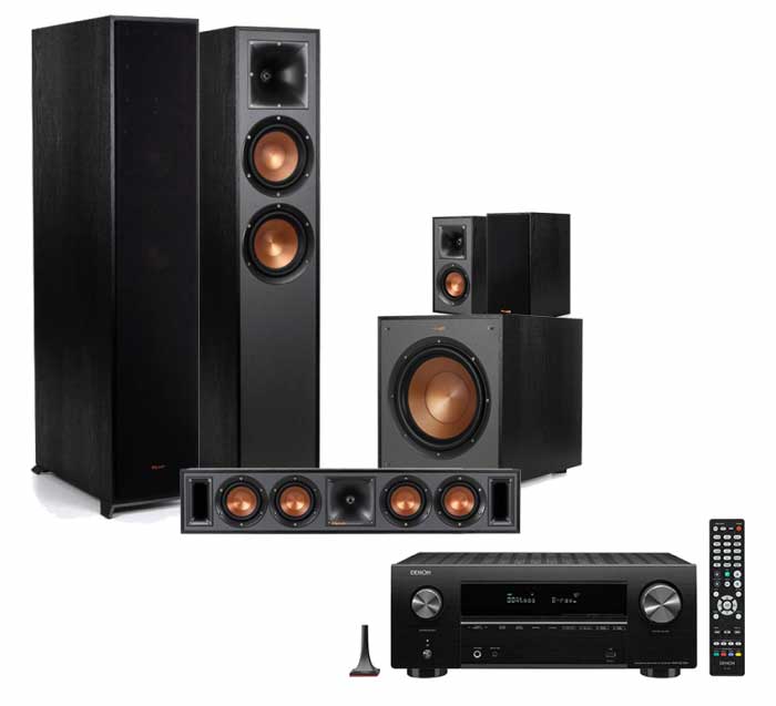 Klipsch 5.1.2 Home Cinema System Set with Denon AVR-X2700H